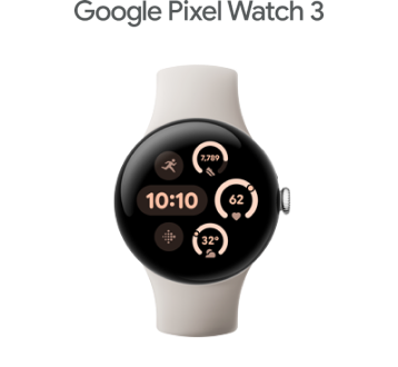 Google Pixel Watch 3 with chalk colored band